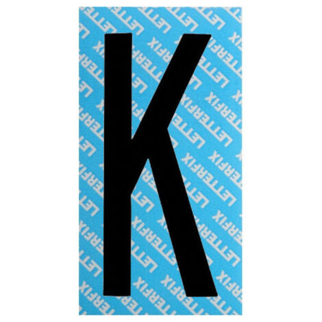 Letra adhesiva negra Serie T80 K Letterfix