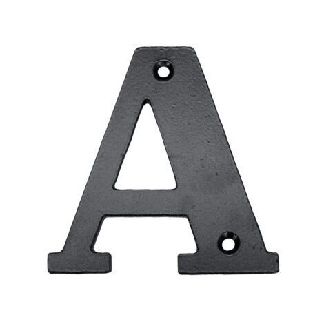 Letra Señal Clavar 100Mm "A" Hierro Forjado Negro