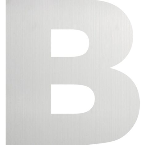Letra señalizacion ´b´ 130mm adh. acero inox aisi 304 inox s