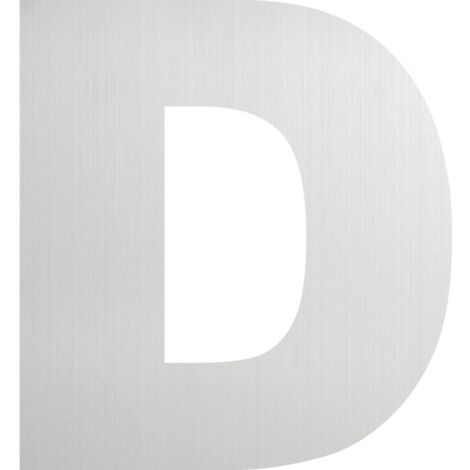 Letra señalizacion ´d´ 130mm adh. acero inox aisi 304 inox s