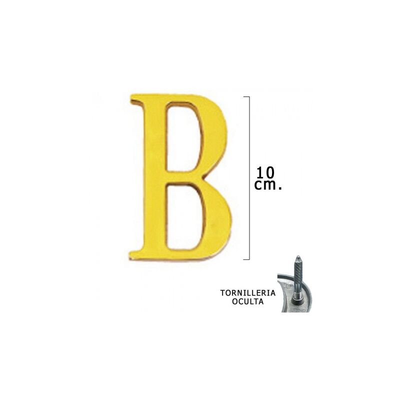 

Letra latón 'b' 10 cm. con tornilleria oculta (blister 1 pieza)
