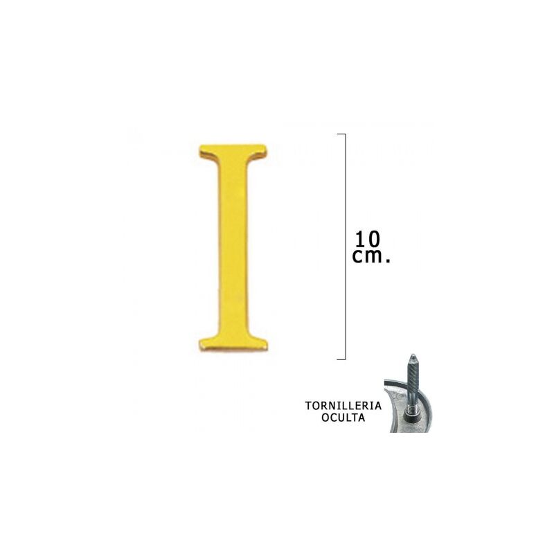

Letra latón 'i' 10 cm. con tornilleria oculta (blister 1 pieza)