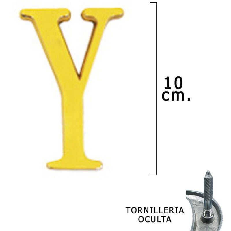 

Letra latón 'y' 10 cm. con tornilleria oculta (blister 1 pieza)