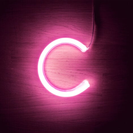 Letras Neón LED Rosa C Rosa