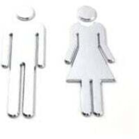 Letrero de baño de 2 piezas SHINING HOUSE, letreros de puerta para hombres y mujeres, letreros de inodoro para hombres y mujeres, adecuados para baños en hoteles, escuelas, negocios y restaurantes. (A