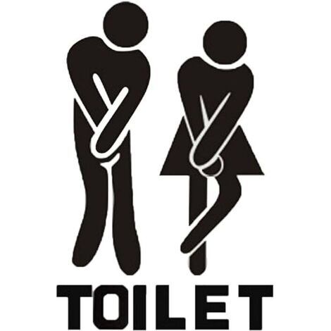 Letrero de baño para hombre y mujer, adhesivo extraíble para puerta de baño, decoración de pared para baño, inodoro, decoración de pared
