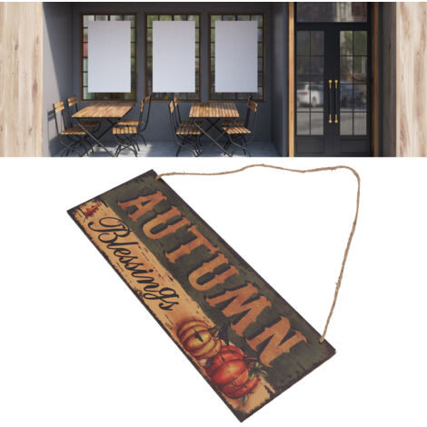 Letrero decorativo de madera para puerta JM00936 [Tipo: Letrero de bienvenida de madera] con motivo de calabaza y girasol para uso interior y exterior – Dimensiones: 38 x 13,2 cm, Material: Contrachap