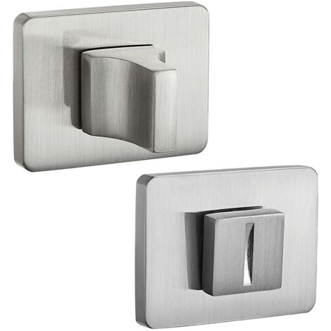 Letrero rectangular para puerta de baño LP2 con roseta de satén para baño