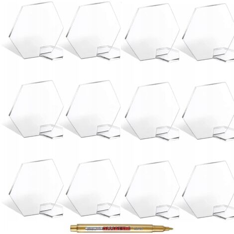 Letreros acrílicos para decoración de mesa de boda (25 unidades) + marcador dorado
