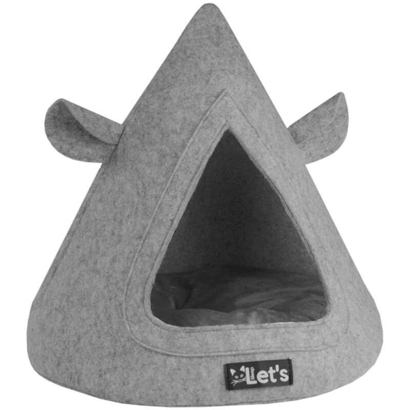 

Cama para mascotas con forma de tienda TeePee gris - Gris - Let's Sleep