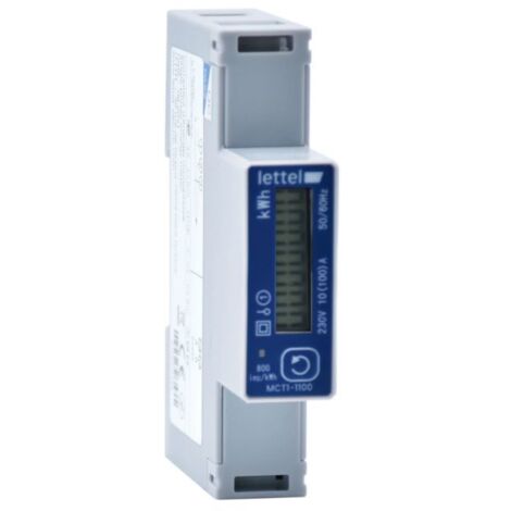 LETTEL - Compteur d'énergie multi-mesures monophasé 100A direct - Communication Modbus - MCT1-1100