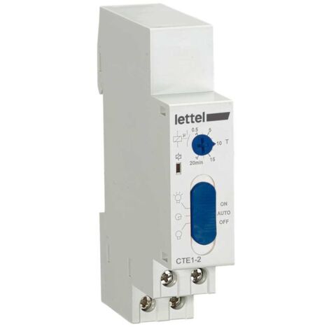 LETTEL - Minuterie d'escalier pour réseau 3 ou 4 fils 230V. Marche ON/AUTO//OFF. - CTE1-2