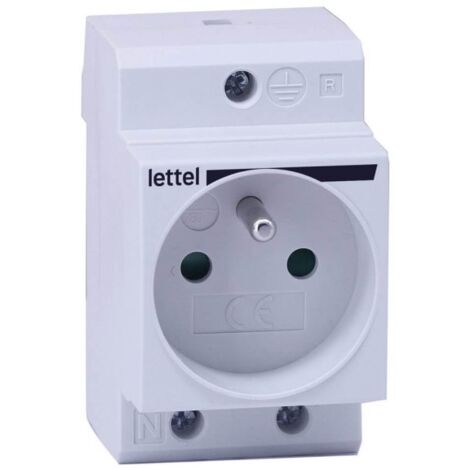 LETTEL - Prise secteur modulaire type E 16A, standart francais 2 P+T. - DPM1
