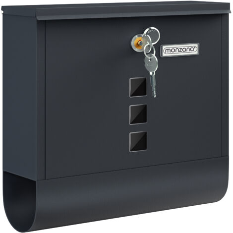 main image of "Letter Box Steel Wall Mount Letterbox Mail Postbox Newspaper Outdoor Lockable"