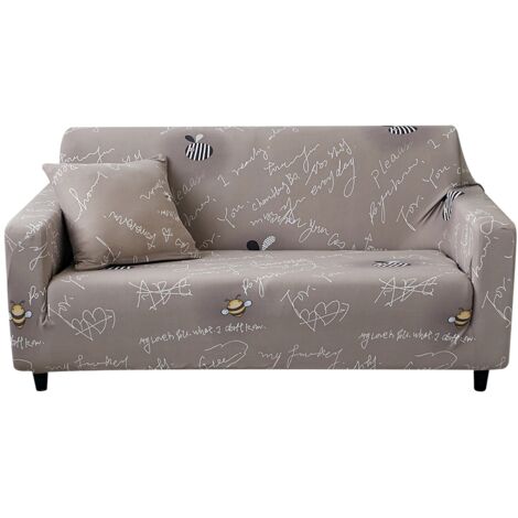 Letter Pattern Comfortable Sofa Cover Protector Slipcover Home Decor(for 2 Seat Sofa)