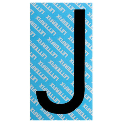 Lettera Adesiva Nera Serie T80 J Letterfix