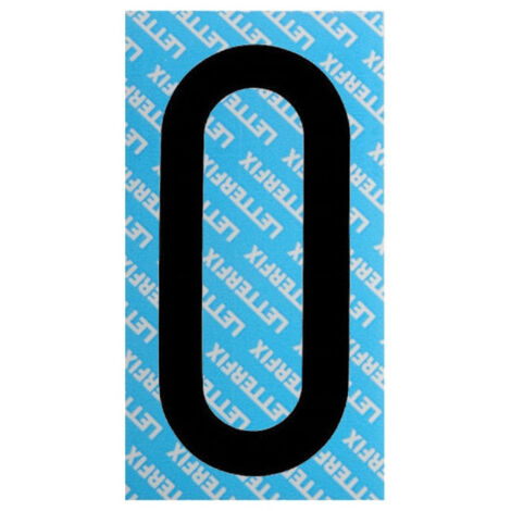 Lettera Adesiva Nera Serie T80 O Letterfix