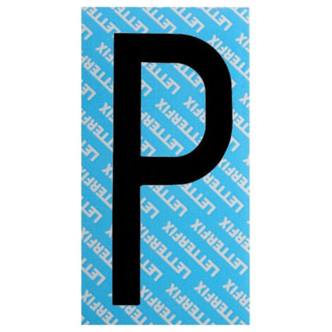 Lettera Adesiva Nera Serie T80 P Letterfix