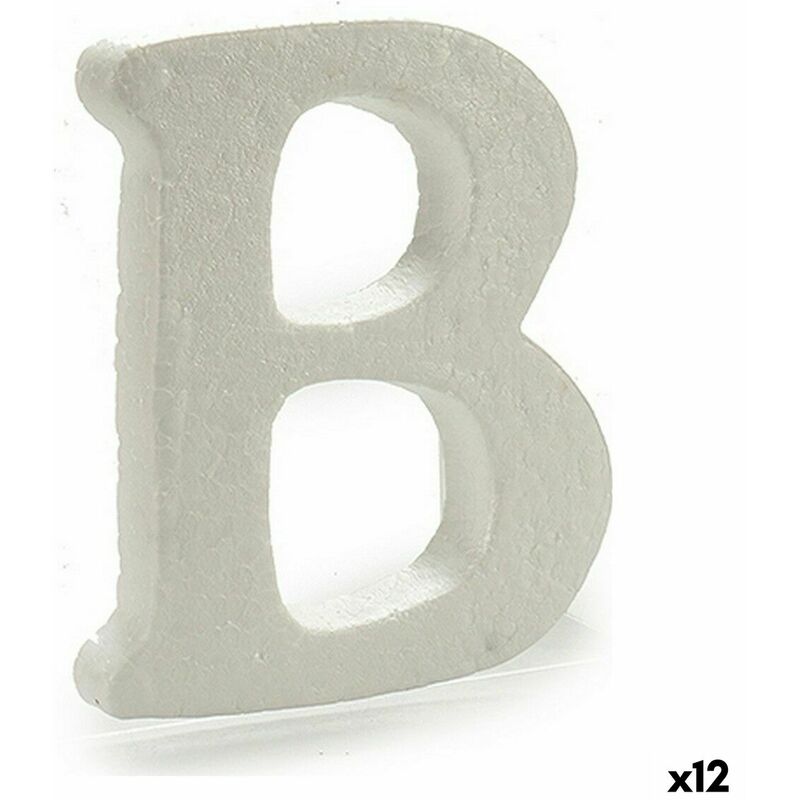 Image of Lettera b Bianco polistirene 15 x 12,5 cm (12 Unità)