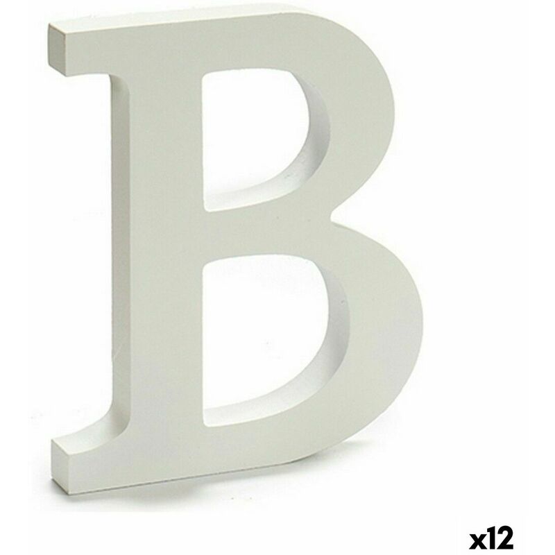 Image of Lettera b Legno Bianco (1,8 x 21 x 17 cm) (12 Unità)