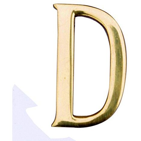 Lettera civico "D" in ottone