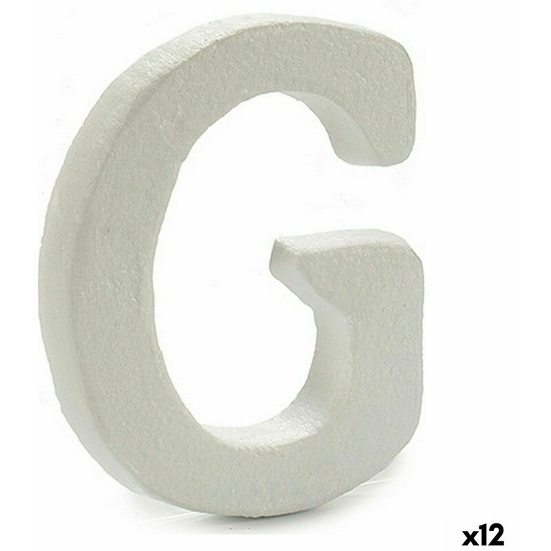 Image of Lettera G Bianco polistirene 1 x 15 x 13,5 cm (12 Unità)