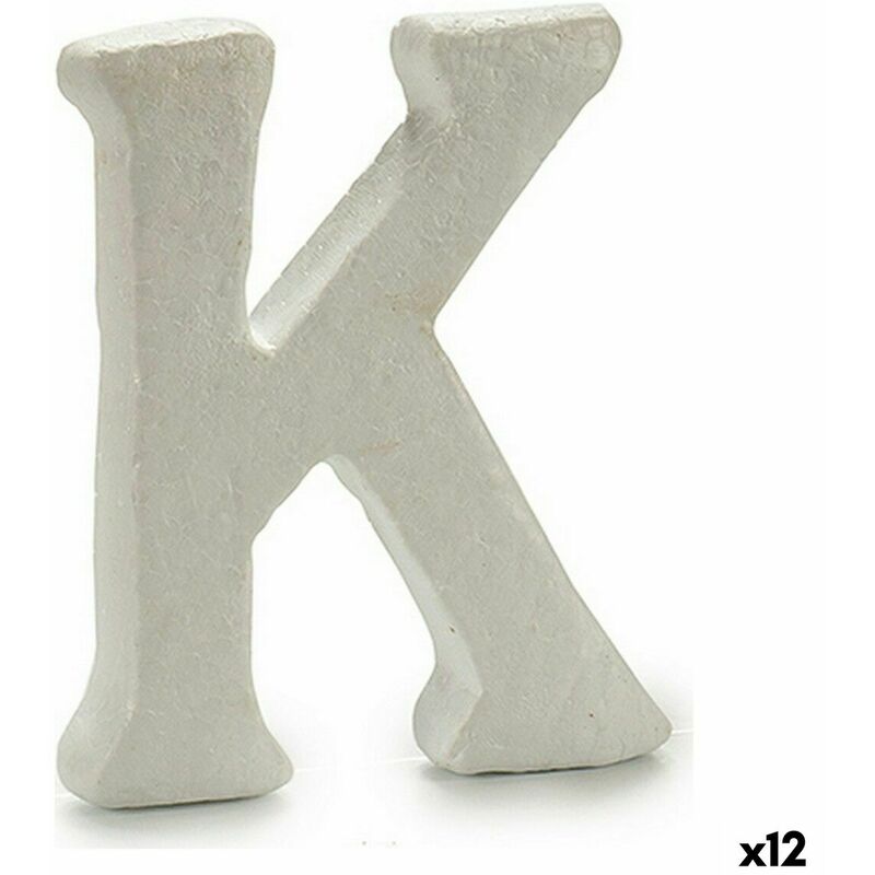Image of Lettera k Bianco polistirene 1 x 15 x 13,5 cm (12 Unità)