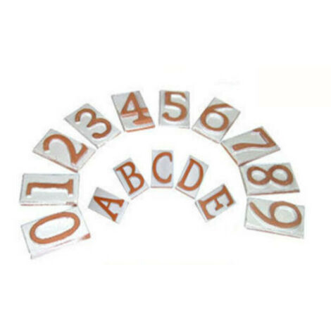 LETTERA NUMERO CIVICO IN TERRACOTTA E CM 5 ALTEZZA 8 SET 5 PEZZI - MASIDEF