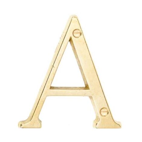 Lettera Tipo A Mm.80 Ottone Lucido