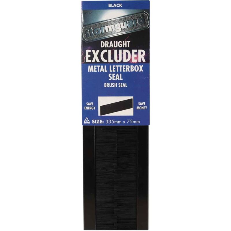 Letterbox Cover Draught Excluder - Metal - Black, No