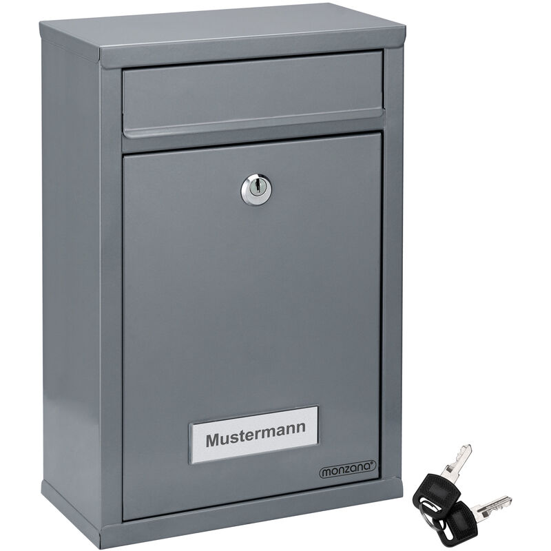 Letterbox Post Box Mailbox System Multi-Unit Mailboxes Silver - Monzana