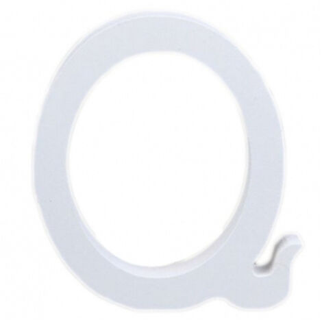 Lettere Alfabeto Lettera Q In Legno Bianco H 11 Cm Decorazione Arredo Wedding