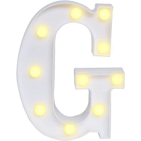 Lettere luminose a led alfabeto G luminoso per decorazione casa compleanni nozze festa bar eventi luce calda