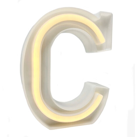 Lettere luminose neon a led luci alfabeto C luminoso per decorazione casa compleanni nozze festa bar eventi luce calda