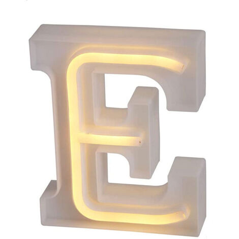 Lettere luminose neon a led luci alfabeto E luminoso per decorazione casa compleanni nozze festa bar eventi luce calda