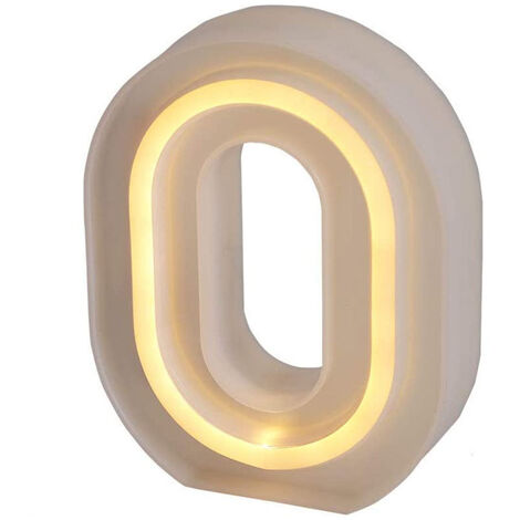 Lettere luminose neon a led luci alfabeto O luminoso per decorazione casa compleanni nozze festa bar eventi luce calda