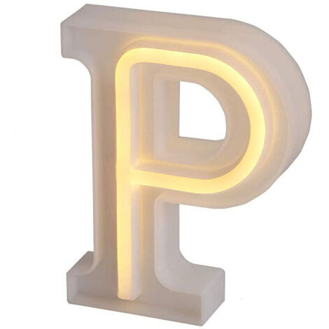 Lettere luminose neon a led luci alfabeto P luminoso per decorazione casa compleanni nozze festa bar eventi luce calda