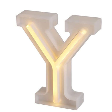 Lettere luminose neon a led luci alfabeto Y luminoso per decorazione casa compleanni nozze festa bar eventi luce calda