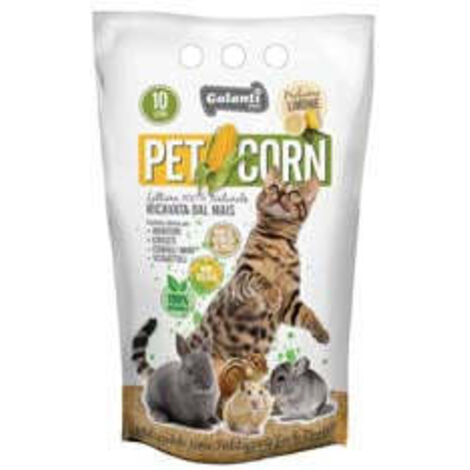 LETTIERA PETCORN RICAVATA DAL MAIS  - LT 10 - 100% naturale PROF. al limone -