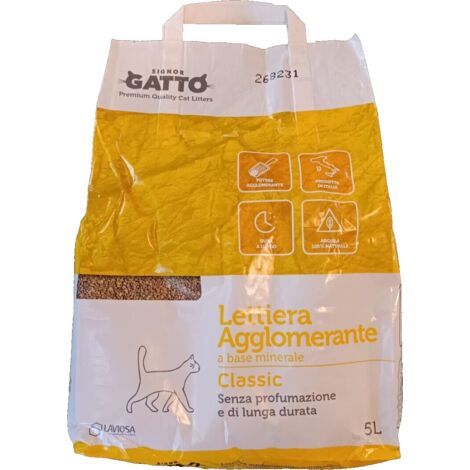 Lettiera Sabbia Gatti Agglomerante in Bentonite con Carbone Attivo – 2 x 5 kg