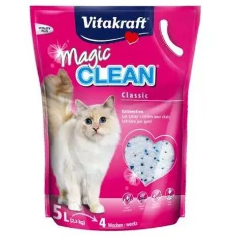lettiera sabbia gatto silicio vitakraft "magic clean" 5 litri
