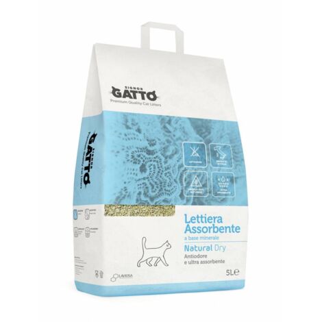 Lettiera Signor Gatto Natural Dry 5 L - 4 Pz