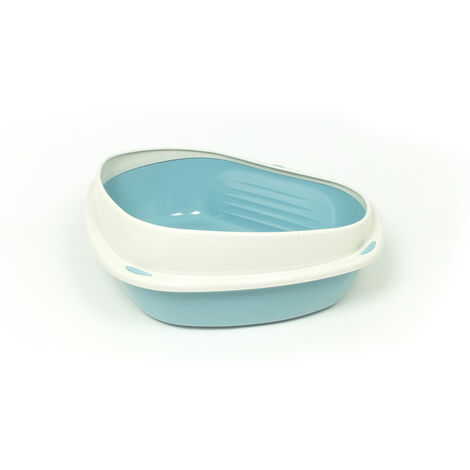 Lettiera Toilette Per Gatti Angolare 58x48x20,5cm Modello 700091 Colore Azzurro