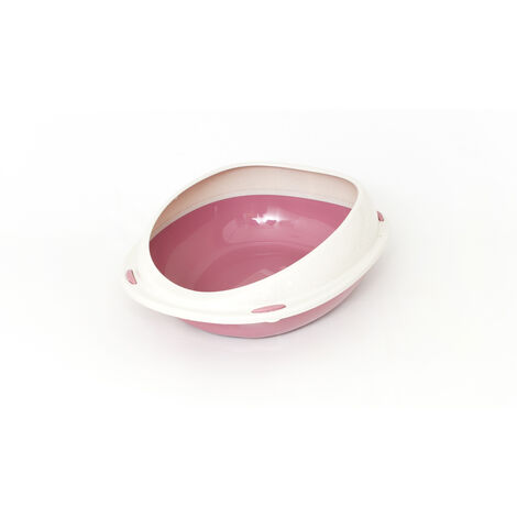 Lettiera Toilette Per Gatti Ovale 57x40x19cm Modello 700089 Colore Rosa