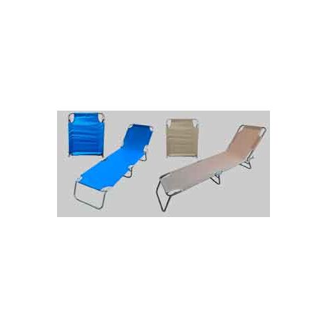 LETTINI DA SPIAGGIA PIEGHEVOLE 187x55x24 cm - Col. Blu