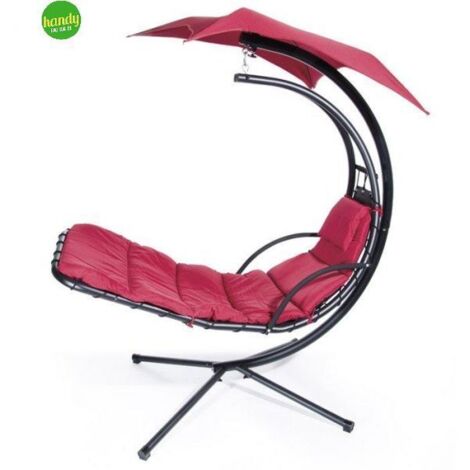 Lettino a dondolo Leaf Ambra Garden rosso