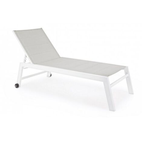 Lettino Alto Hilde in Alluminio Colore Bianco con Ruote
