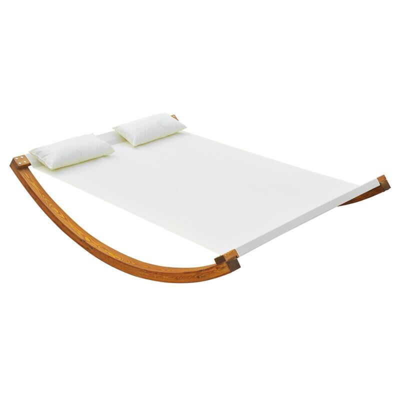 Lettino Amaca da Giardino con Struttura in Legno