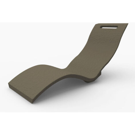 Lettino Chaise Longue da Esterno Giardino Seduta a Terra Arkema Serendipity Dove Grey