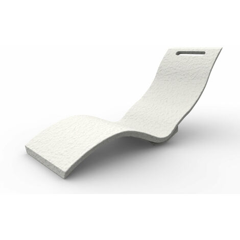 Lettino Chaise Longue Riscaldata da Esterno Giardino Seduta a Terra Arkema Serendipity Hybrida Bianca